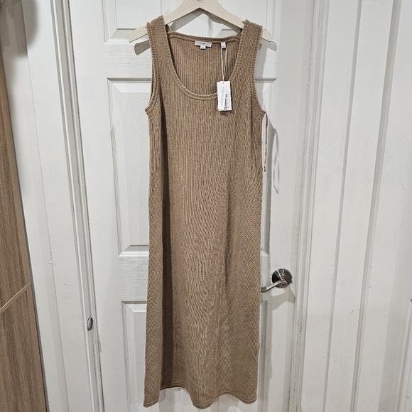 VINCE. Ribbed wool and cashmere-blend midi dress - Picture 2 of 6